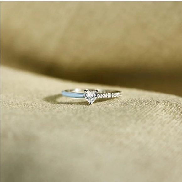 Best Bitches Ring Cubic Zirconia Heart, Self Love, Adjustable Best Friend Ring - Picture 5 of 6